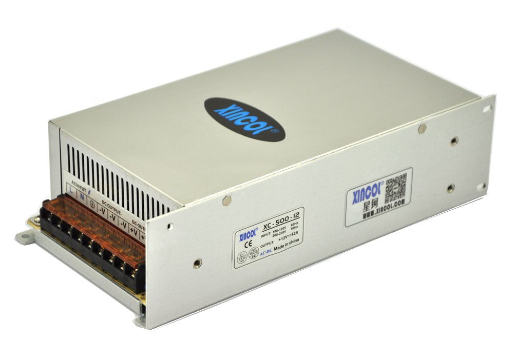 XINCOL 12V 42A 500W Switching Power Supply – AC to DC LED Driver Transformer