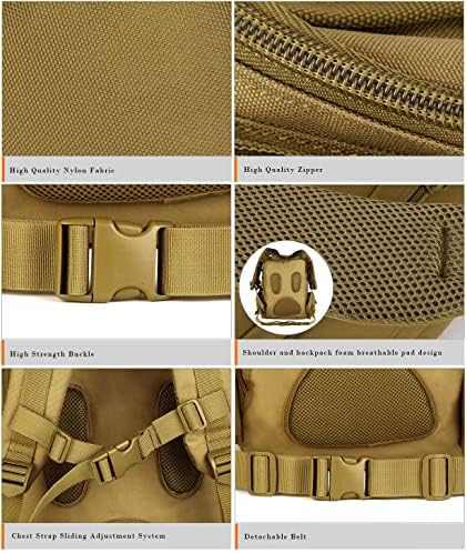 WTiger 30L Tactical Hiking Backpack | Molle Military Assault Rucksack