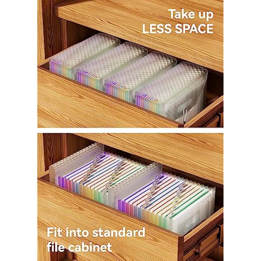 ABC life 13 Pockets A4 Expanding File Organiser – Green Grid Pattern