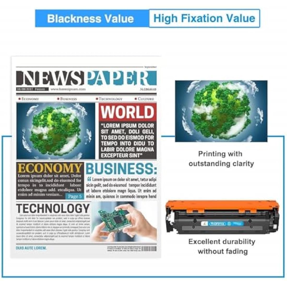 True Image Compatible HP 131X 131A 128A 125A Toner Cartridges, 4-Pack