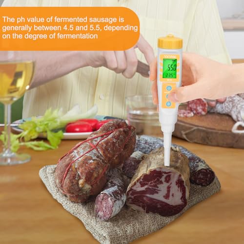YINMIK Digital Food pH Meter – Professional Spear Probe Tester with ATC