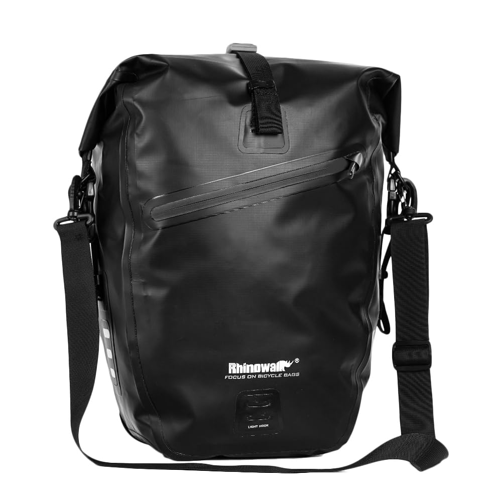 Rhinowalk Waterproof Bike Pannier Bag – 27L Rear Rack Cargo Carrier