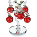 Crystal Glass Apple Tree – Red Feng Shui Table Figurine