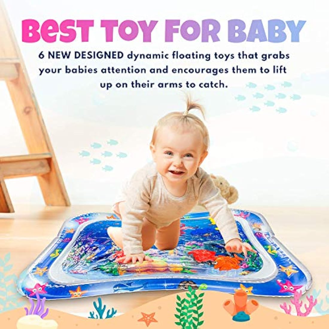 Inflatable Tummy Time Water Mat – Sensory Baby Play Mat