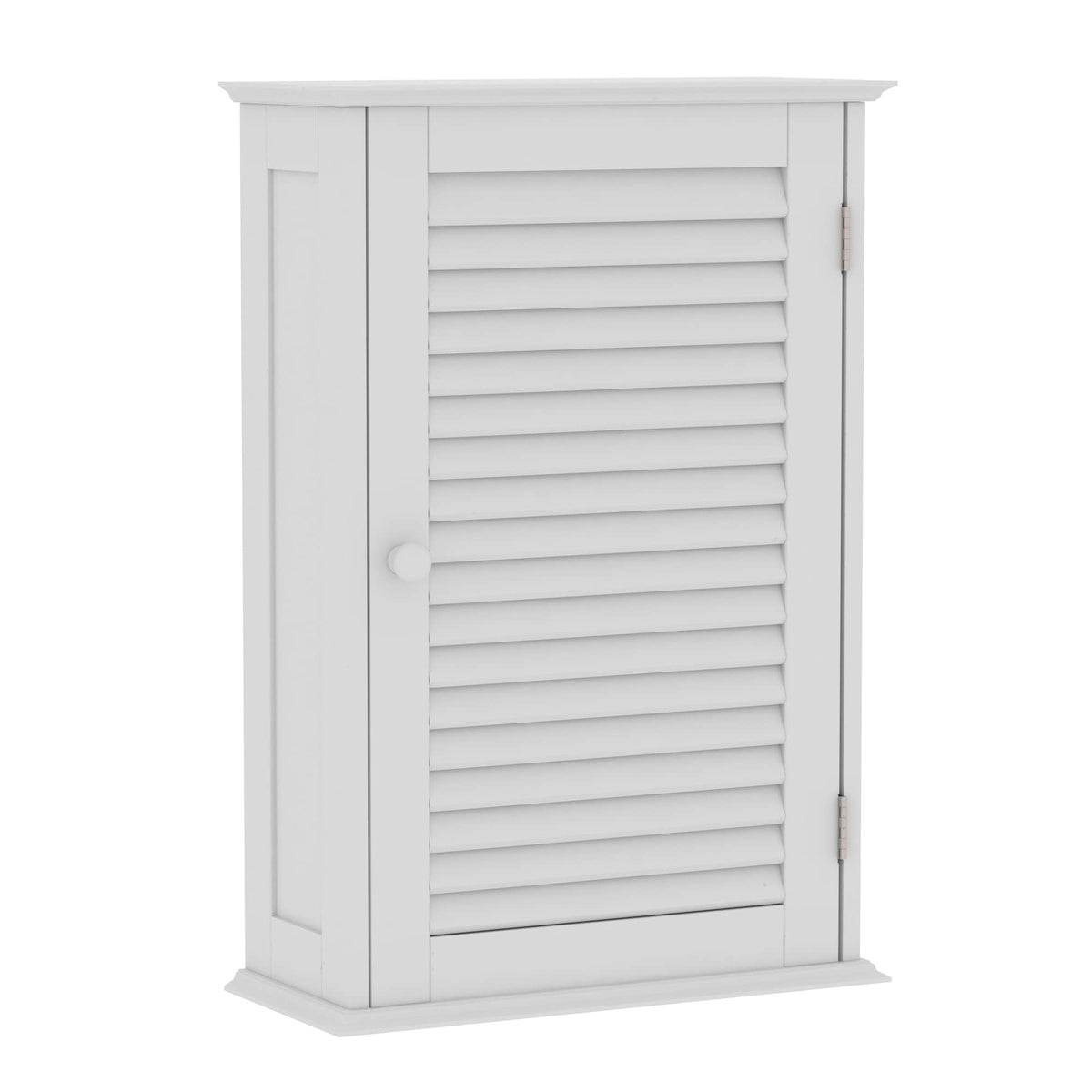 Bath Vida Bathroom Cabinet Single Door Shutter Wall Mounted Storage, White - image 1