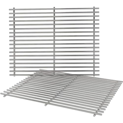 GFTIME Stainless Steel Cooking Grates for Weber Genesis 300 Series, 2-Pack