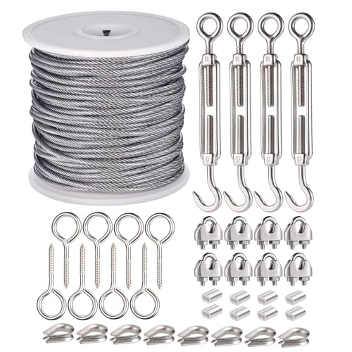 Jolof Store 30M Garden Wire Kit – 304 Stainless Steel Trellis for Plants