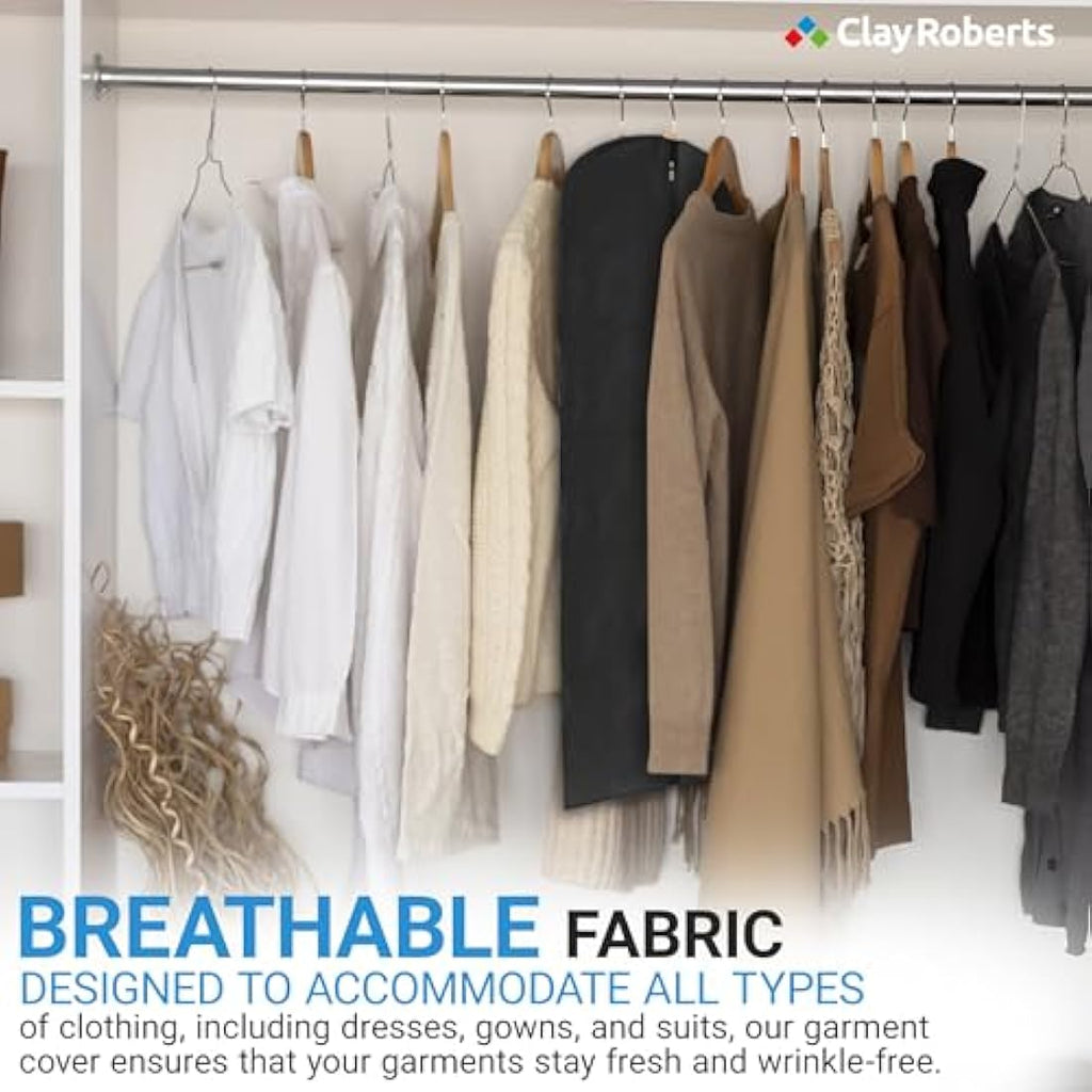 Jolof Store Long Garment Bags | 3-Pack Breathable Fabric Suit Covers