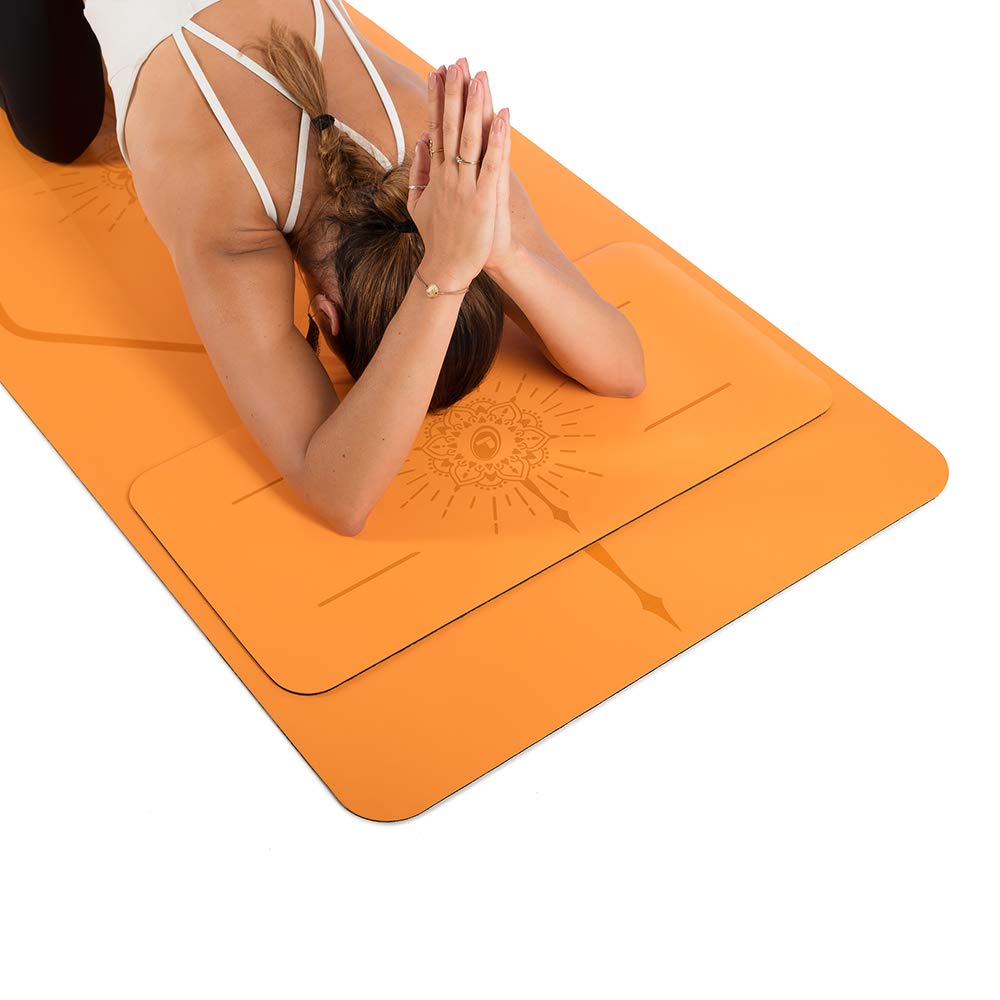 Liforme Happiness Yoga Pad – Non-Slip Eco-Friendly Mat with Bag