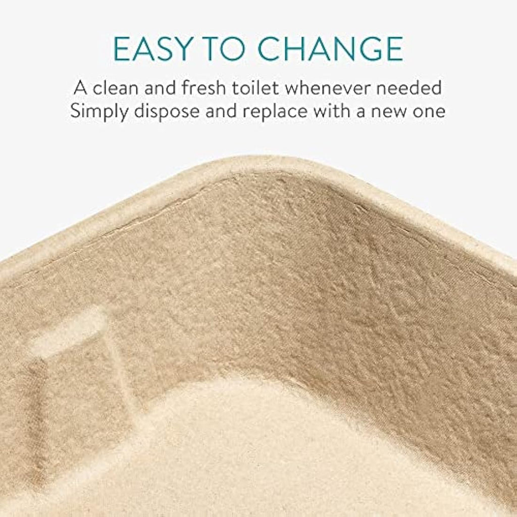 Navaris Disposable Cat Litter Trays | 10-Pack Leakproof Cardboard Liners