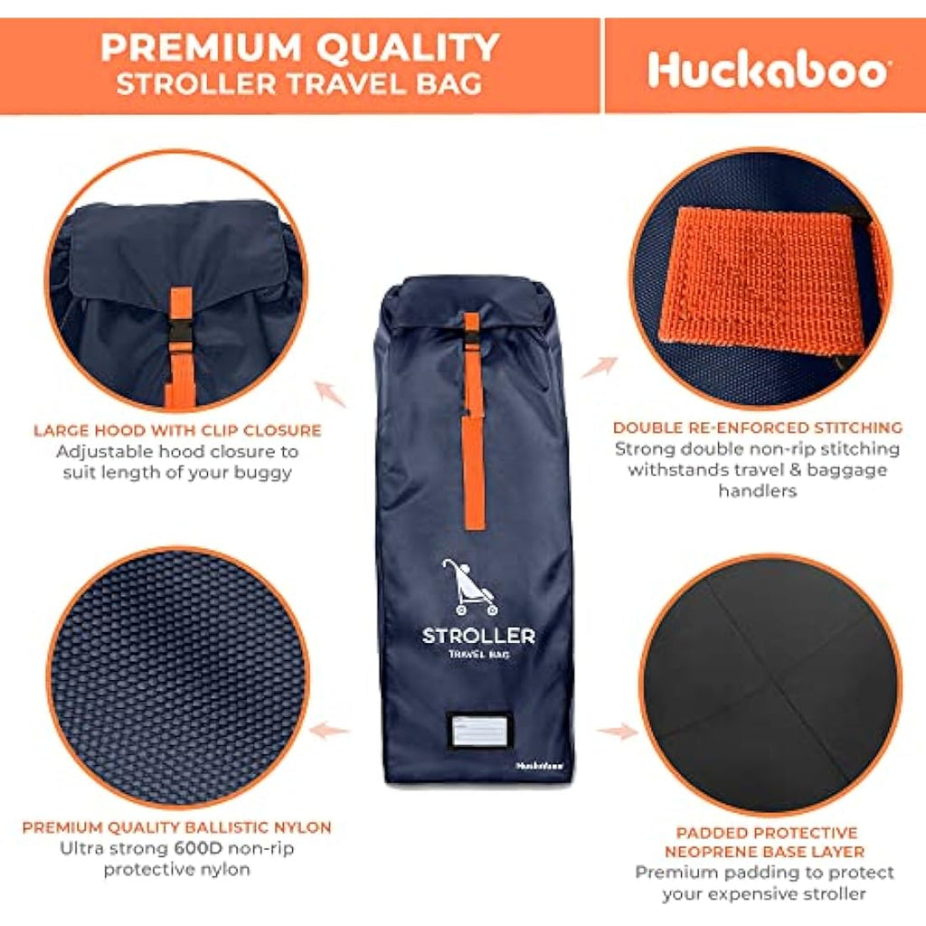 Huckaboo Umbrella Stroller Travel Bag for Airplane – Navy Ballistic Nylon