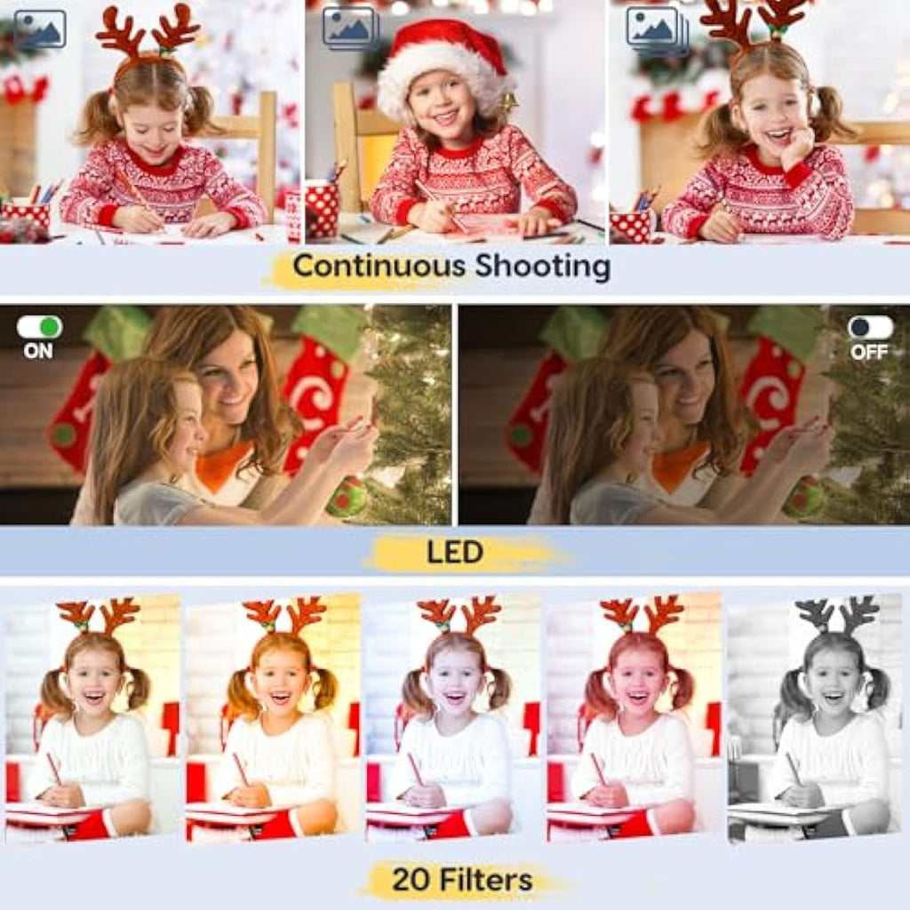 CAMKORY Digital Camera - 1080P 44MP Compact Vlogging Camera for Kids