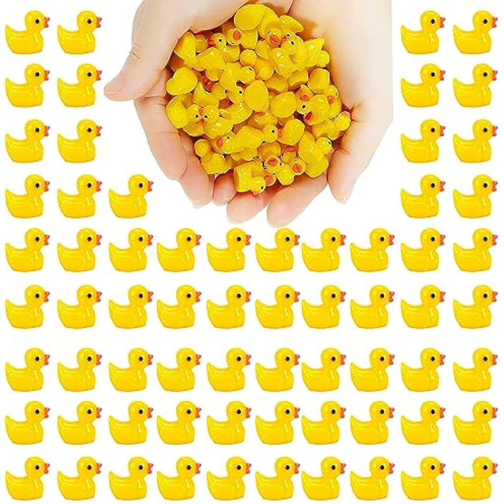 100PCS Mini Resin Ducks - Tiny Realistic Fairy Garden Figurines