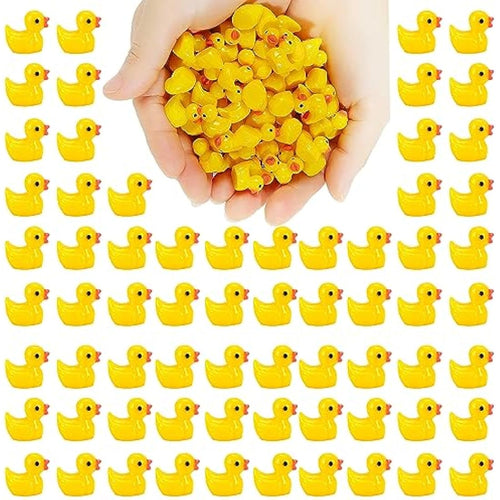 100PCS Mini Resin Ducks - Tiny Realistic Fairy Garden Figurines