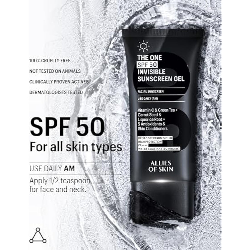 Allies of Skin The One SPF 50 Invisible Sunscreen Gel - 50ml