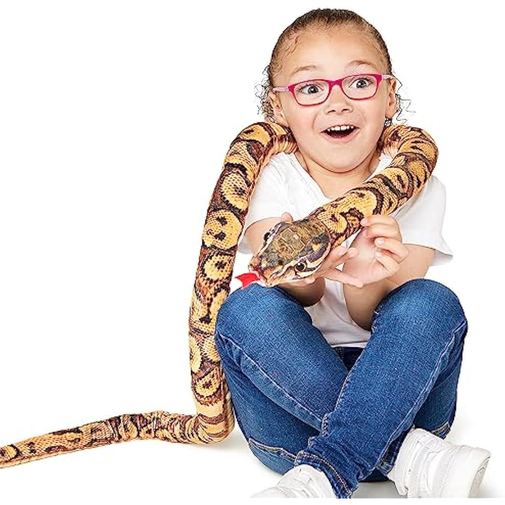 Zappi Co Burmese Python Plush Snake Toy - 180cm Soft Stuffed Safari Animal