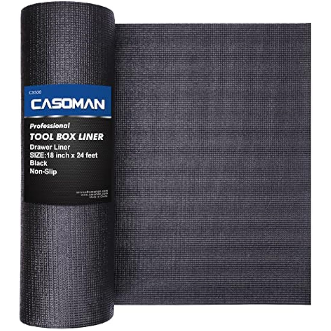 CASOMAN Non-Slip Tool Box Drawer Liner | 18" x 24' Foam Rubber Mat