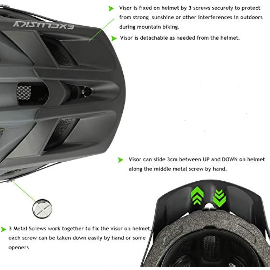 Exclusky Mountain Bike Helmet – Lightweight MTB Cycling Helmet for Adults