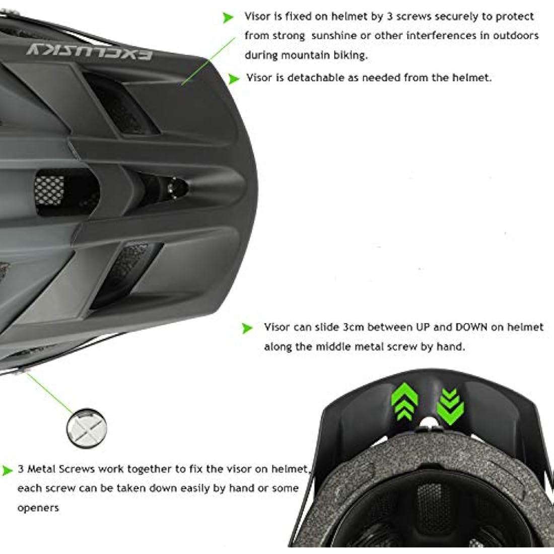 Exclusky Mountain Bike Helmet – Lightweight MTB Cycling Helmet for Adults