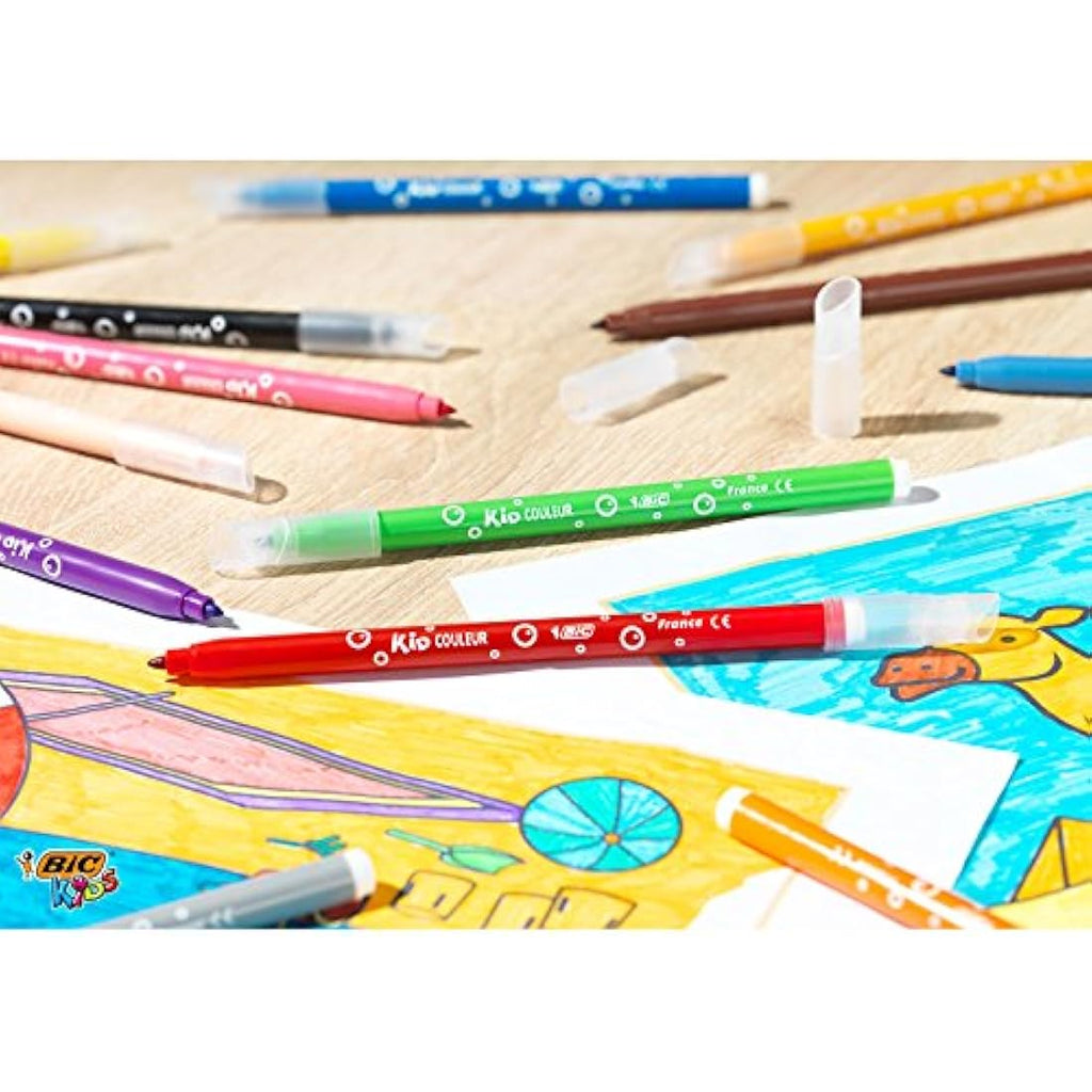 BIC Kit Rentrée Scolaire – 18 Feutres, 18 Crayons & 8 Crayons HB