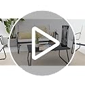 Jolof Store 4-Piece Patio Conversation Set – Mesh Outdoor Furniture, Beige