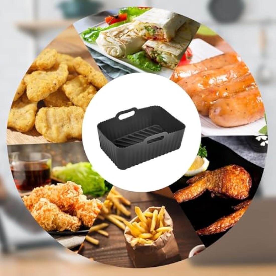 Reusable Silicone Air Fryer Liners for Ninja Dual AF300UK