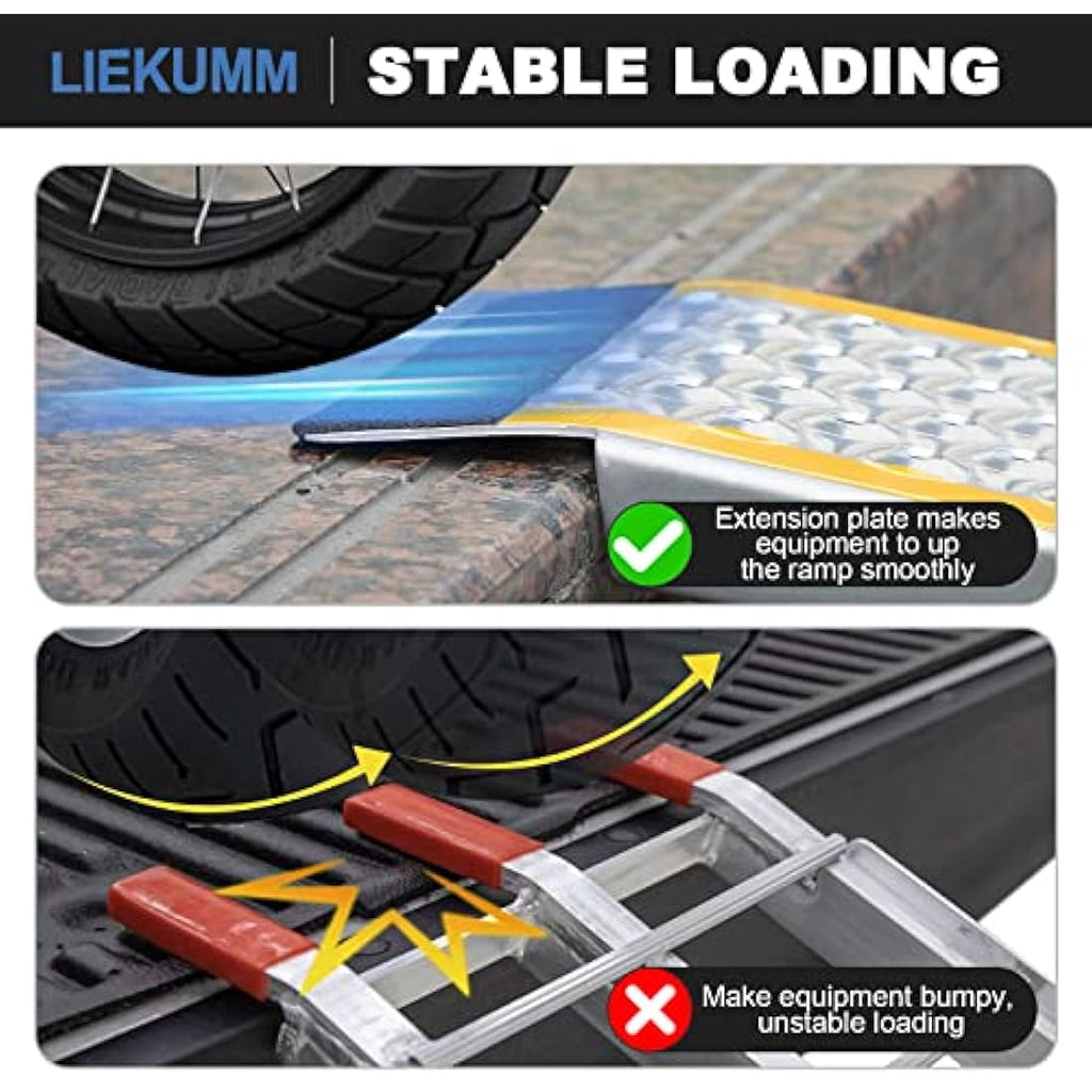 LIEKUMM Folding Aluminum Motorcycle Ramp | 300kg Capacity Loading Ramp