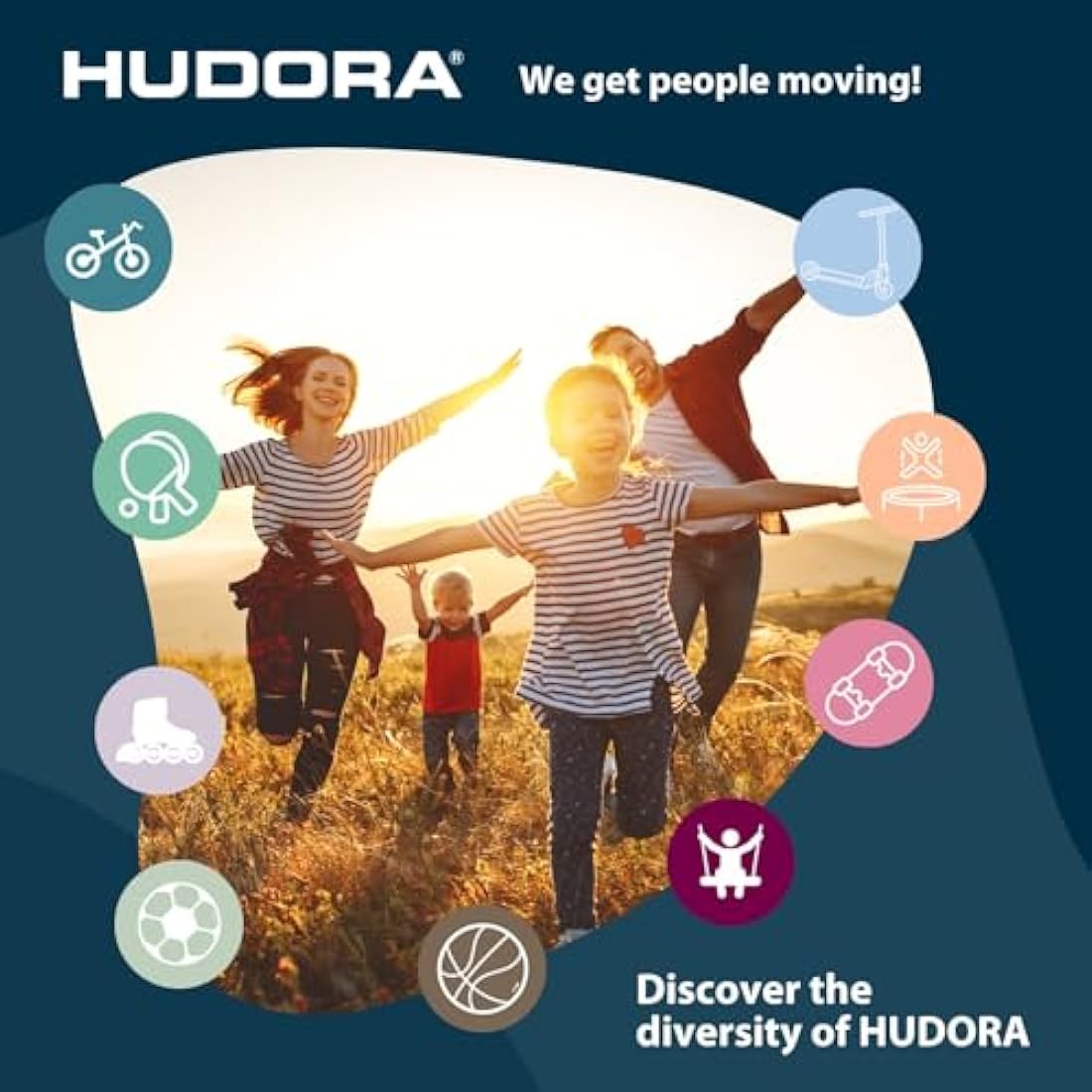 HUDORA Double Gymnastics Bar – Adjustable Outdoor Steel Fitness Bar