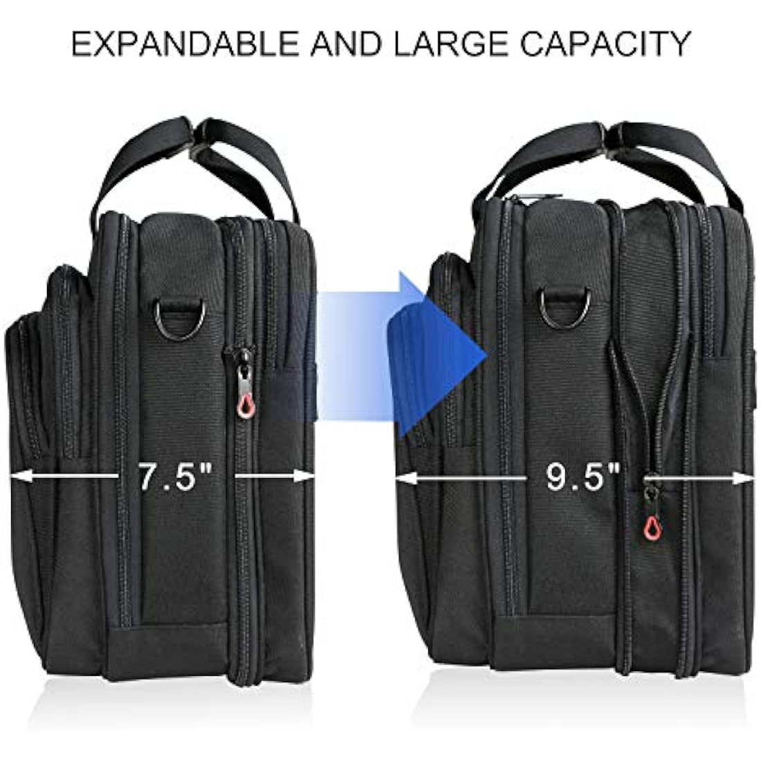 KROSER 17.3 Inch Laptop Briefcase | Water Resistant Expandable Bag