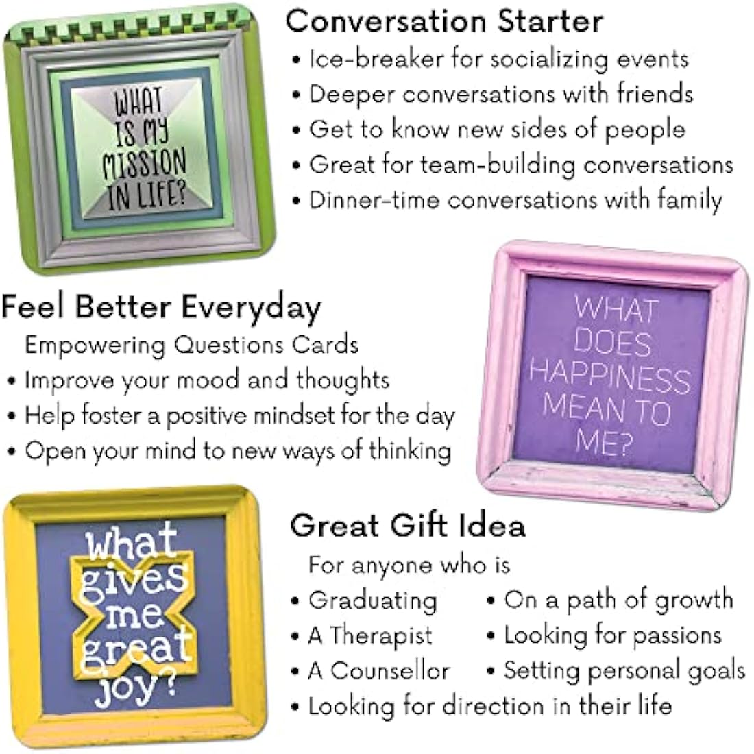 Sunny Present Empowering Questions Cards - 52 Self Care & Mindfulness