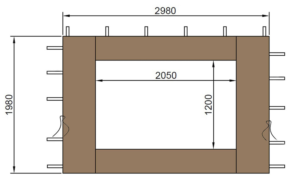 Quick Star Gazebo Sidewalls with PE Window – 2 Beige Panels for 3x4m