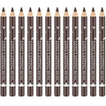 Go Ho 12-Piece Dark Brown Eyebrow and Eyeliner Pencil Set | Waterproof