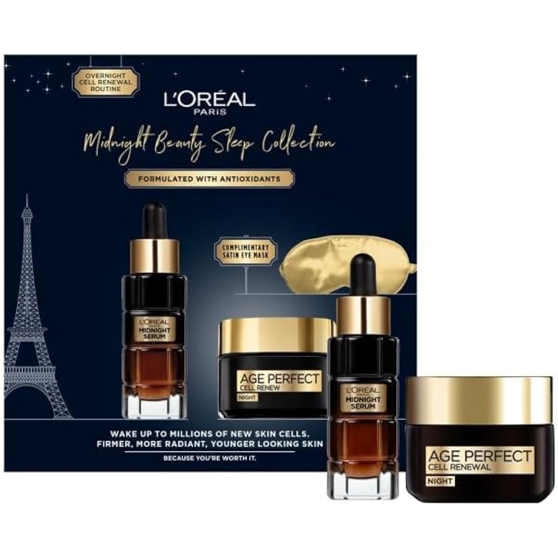 L’Oréal Paris Midnight Beauty Sleep Set – Cell Renew Serum & Night Cream