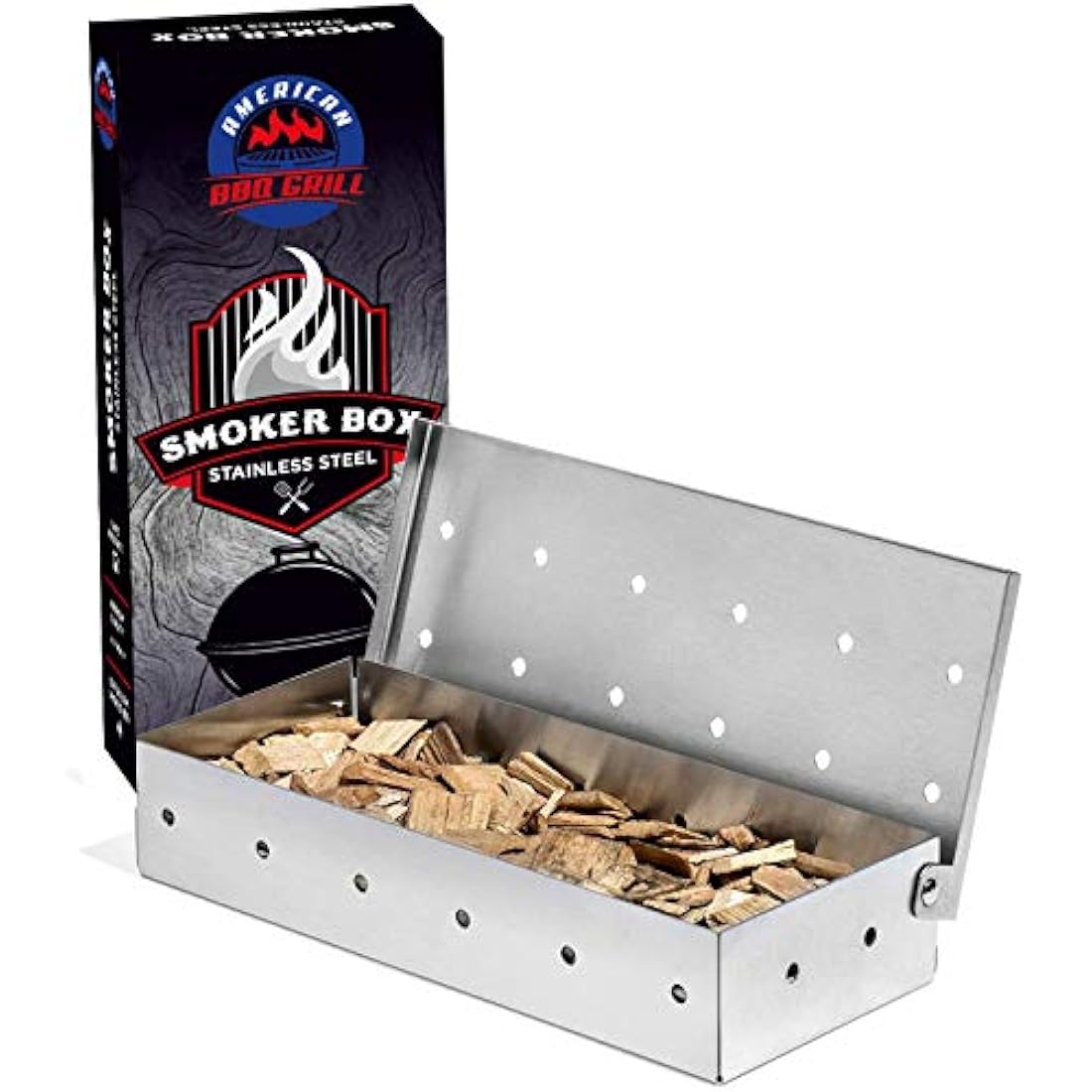 Jolof Store BBQ Smoker Box – Heavy Duty Stainless Steel for Wood Chips