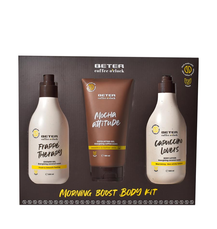 Beter Coffee O'clock 3-Piece Body Care Gift Set – Vegan Coffee & Coconut