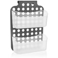 Gray Shower Caddy – 2-Tier Adjustable Hanging Basket