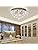 A1A9 Modern K9 Crystal Flush Mount Chandelier | Chrome 4-Light Ceiling Lamp
