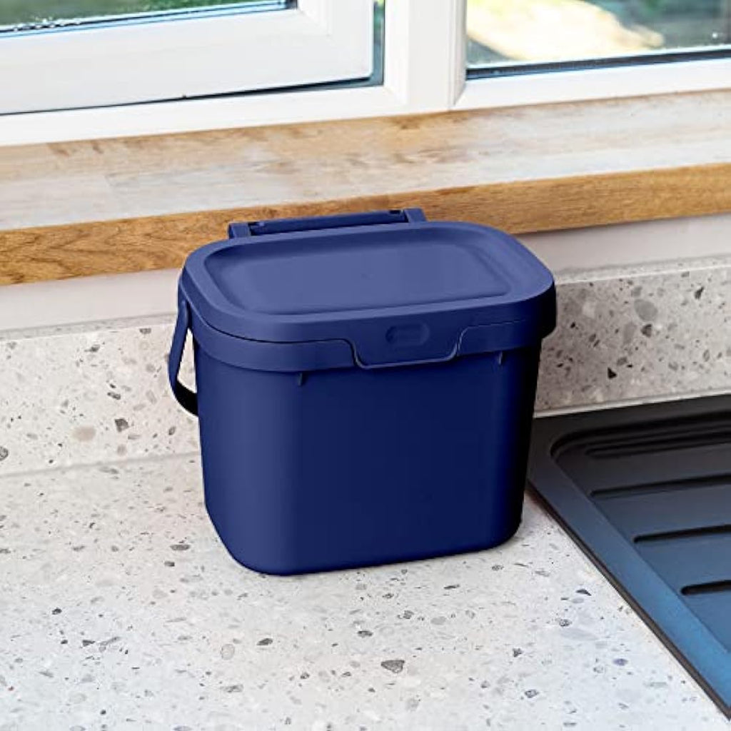 Addis 4.5L Kitchen Food Waste Compost Caddy – Recycled Plastic Eco Blue