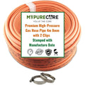 MYPURECORE 4m 8mm High-Pressure Gas Hose Pipe with 2 Clips for LPG BBQ