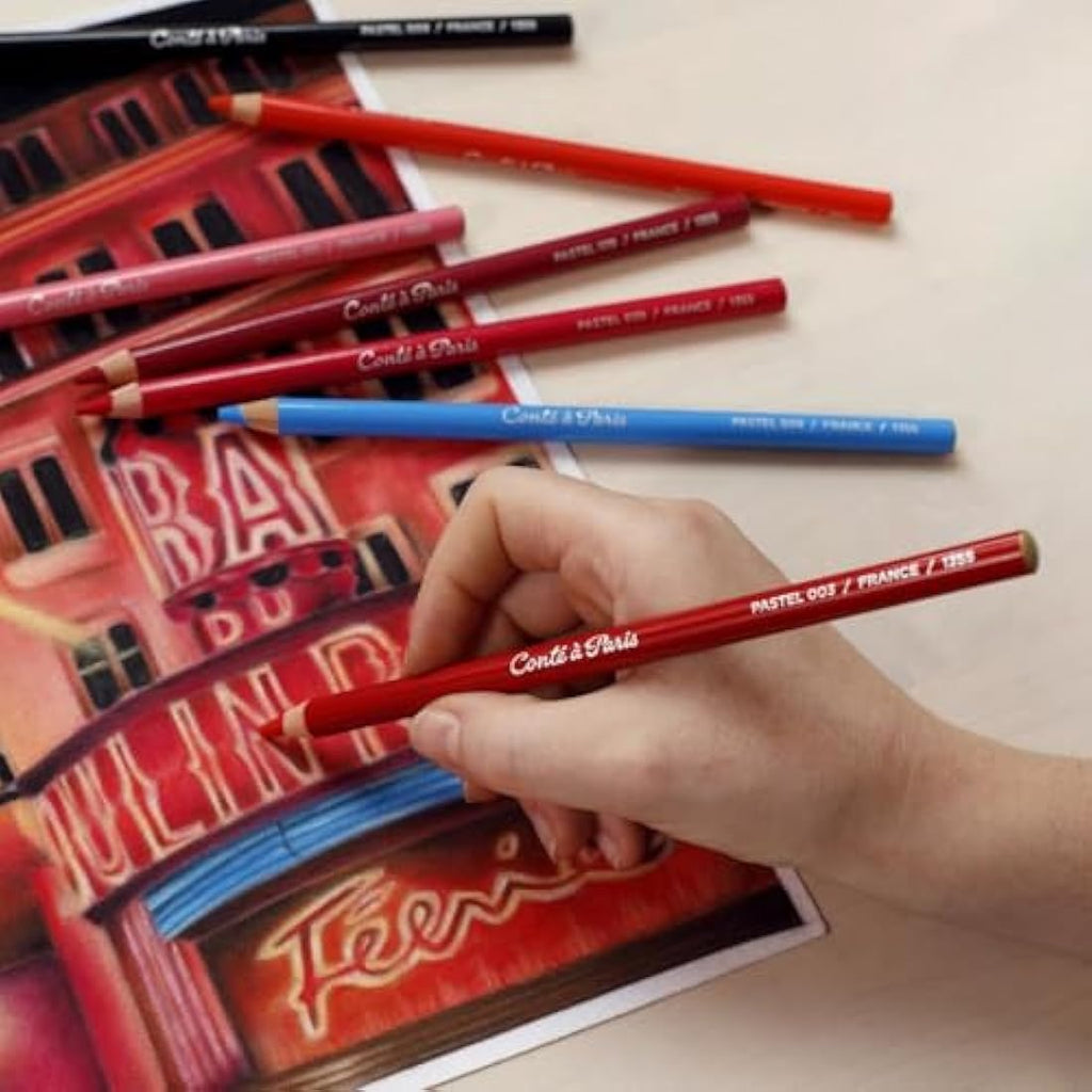 Conte a Paris Pastel Pencil Set – 24 Assorted Professional Drawing Pencils