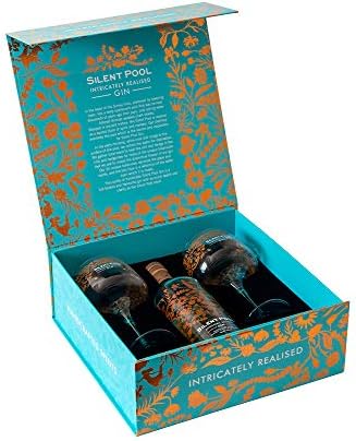 Silent Pool Gin Gift Set – 70cl Botanical Spirit with 2 Copa Glasses