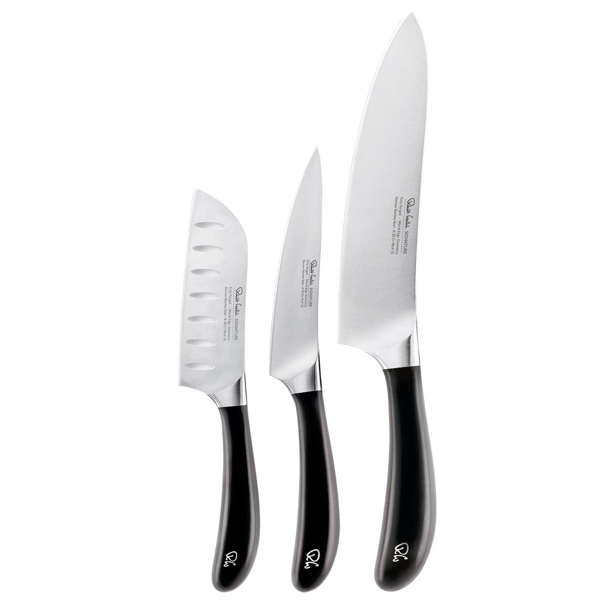 Robert Welch Signature 3-Piece Home Chef Knife Set | Santoku & Cook's
