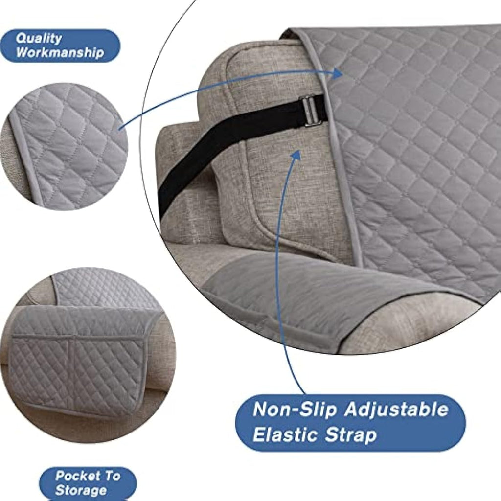 XINEAG Quilted Loveseat Cover | Water Resistant Non-Slip Sofa Protector