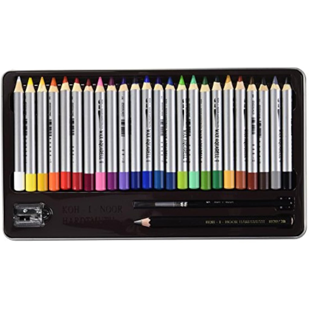 KOH-I-NOOR 8284 Aquarell Wax Pastels – Fine Artist Set (Pack of 24)