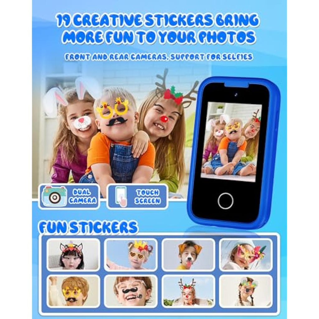 KAKTIN Kids Smart Phone – Dinosaur Learning Toy with Dual Camera & 8GB SD