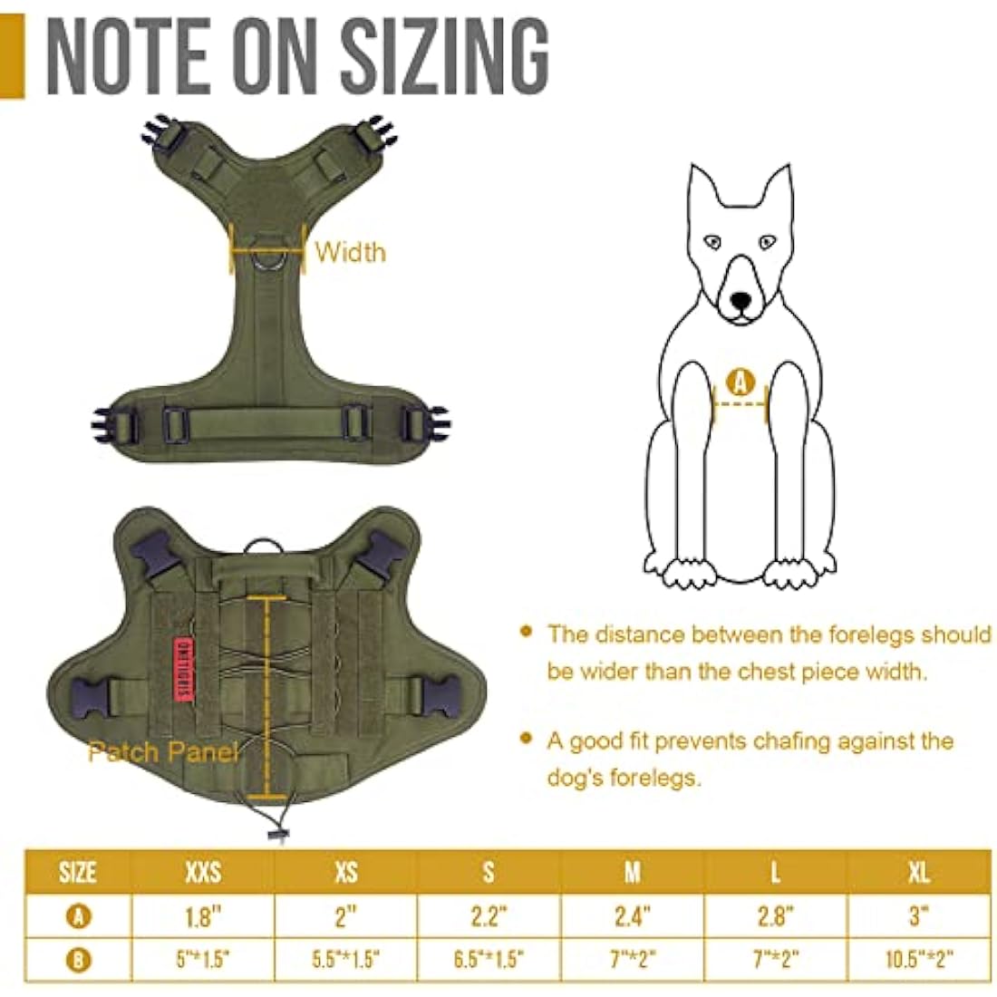 OneTigris Tactical Dog Harness | No-Pull Molle Vest - Ranger Green, XL