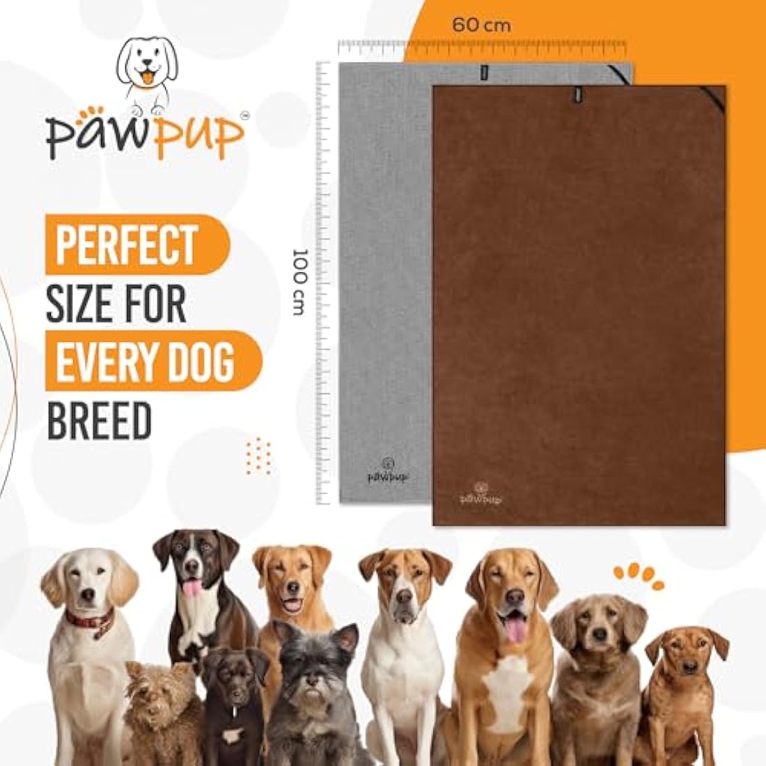 PAWPUP Super Absorbent Microfibre Dog Towels | 100x60cm Set of 2