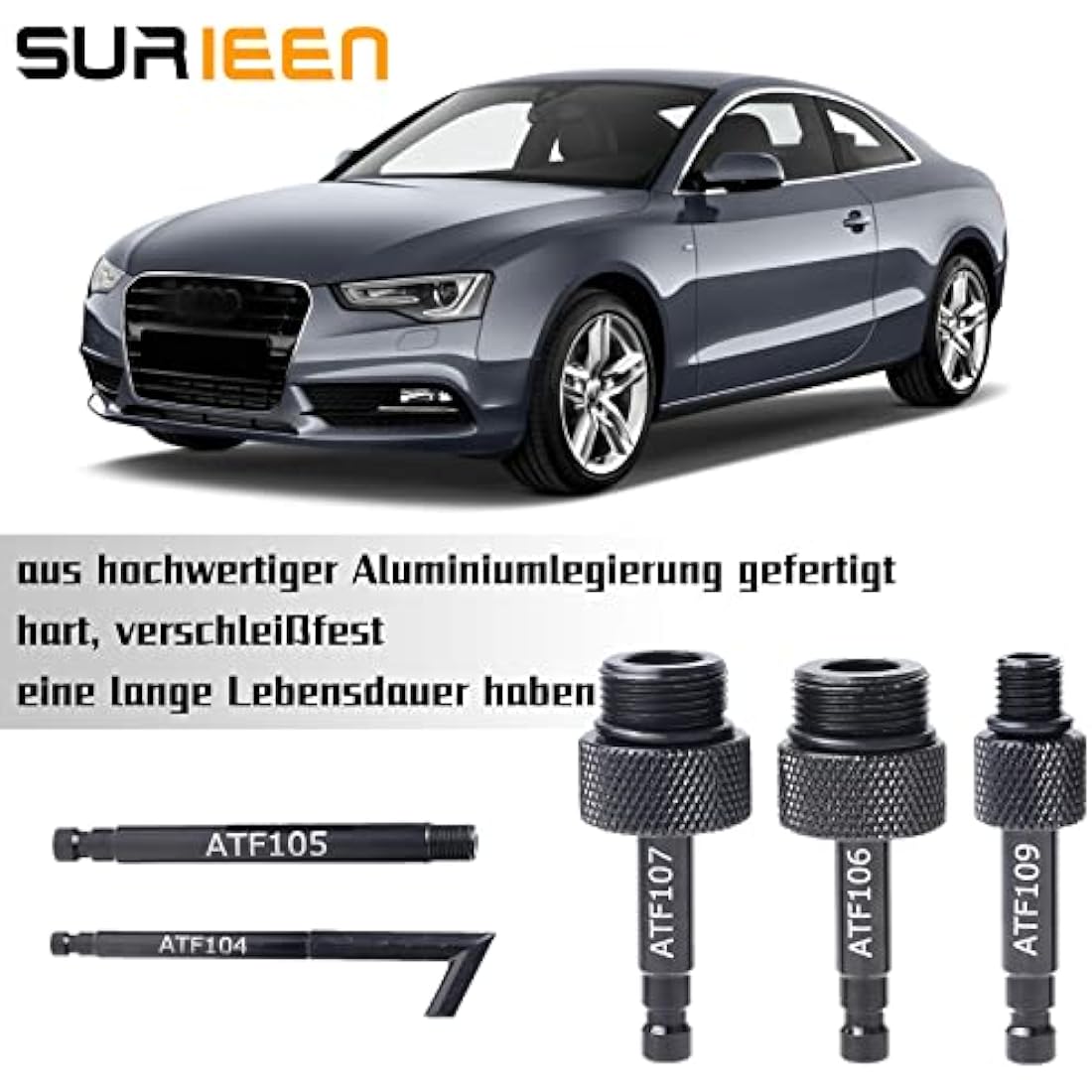 SURIEEN 5Pcs ATF Transmission Fluid Oil Filler Adapter for DSG CVT 09G