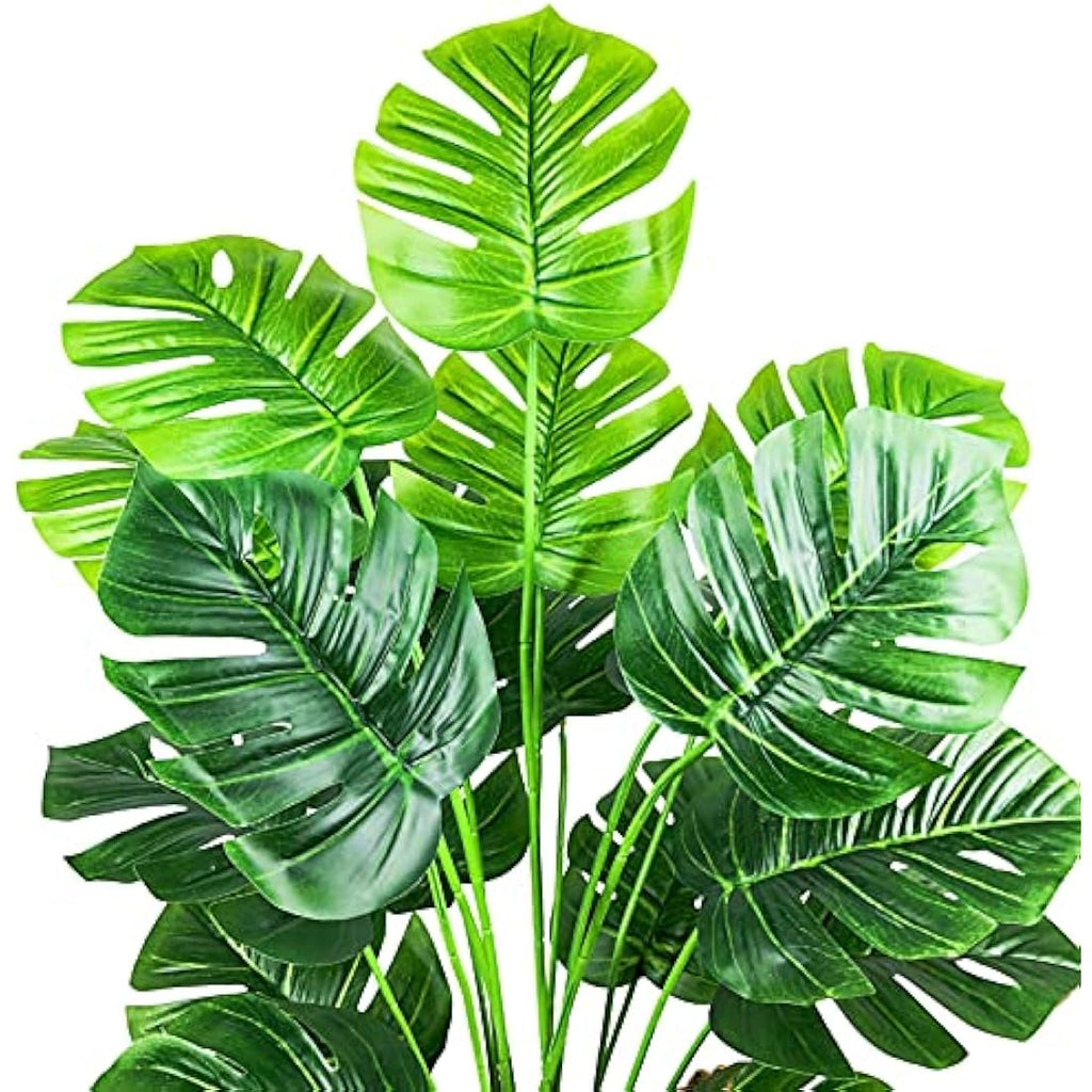 29" Artificial Monstera Leaves – Faux Tropical Palm Fronds