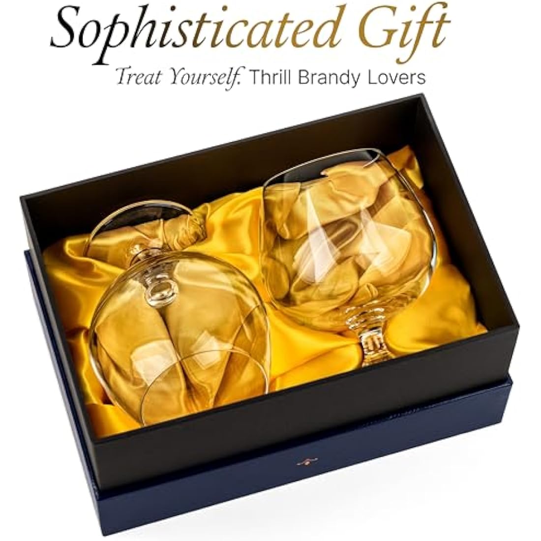 Glassique Cadeau Crystal Brandy Snifter Glasses - Set of 2 Handblown 620ml